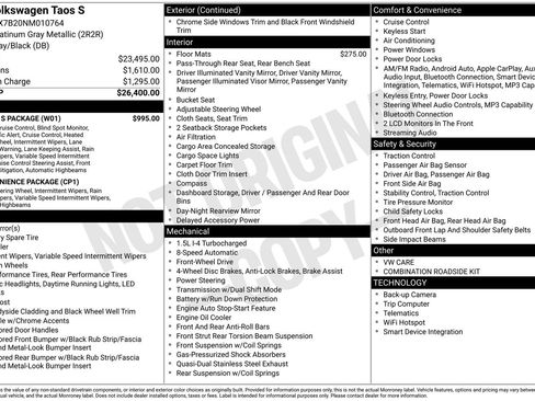 Used 2022 Volkswagen Taos S w/ IQ Drive S Package image 34