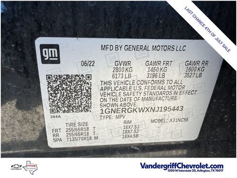Certified 2022 Chevrolet Traverse LT FWD image 30