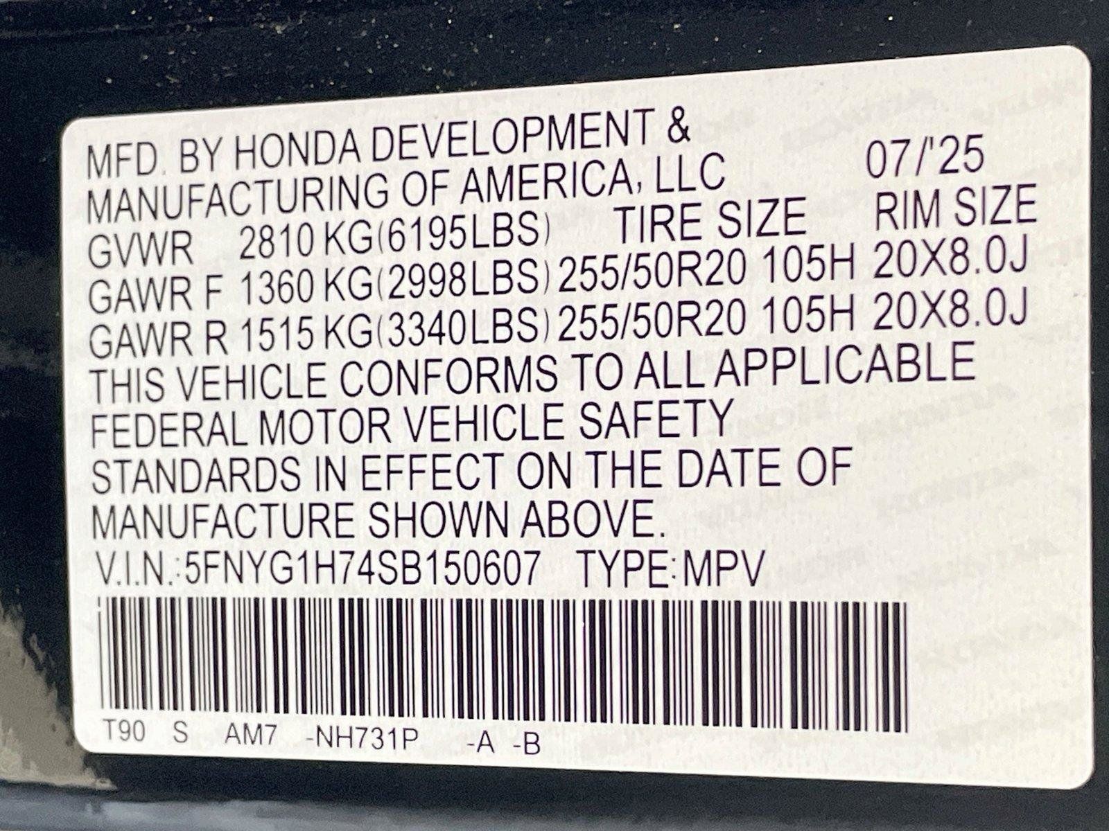 Certified 2025 Honda Pilot Touring image 39
