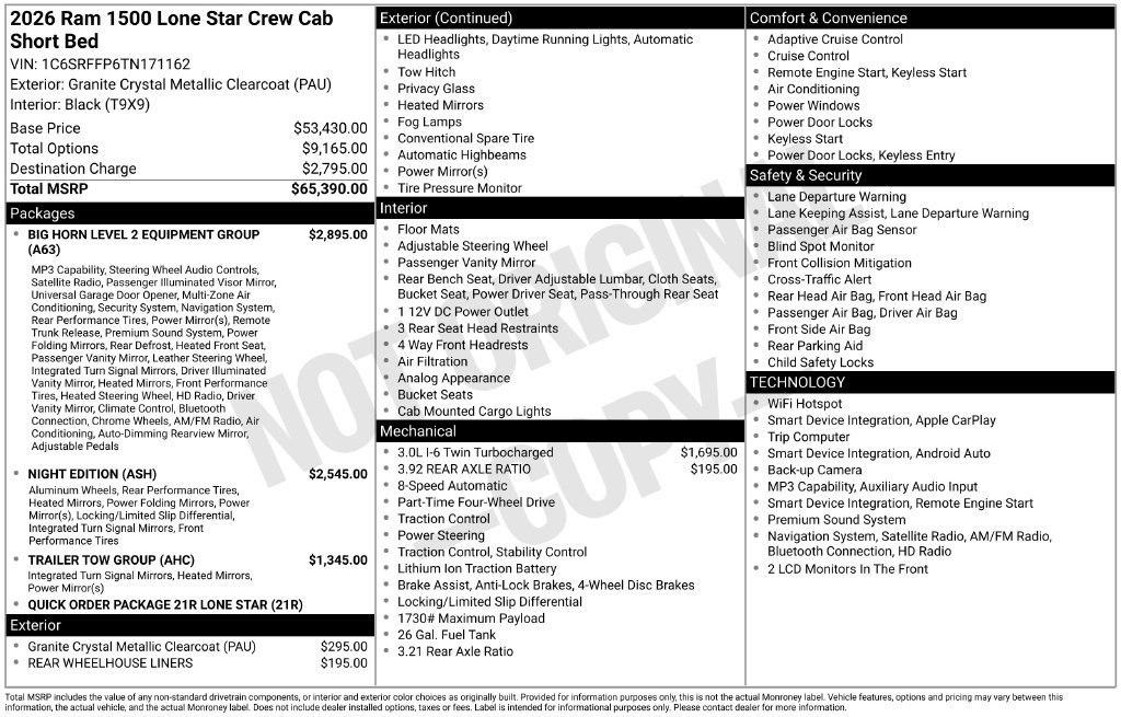 Used 2026 RAM 1500 Lone Star AWD/4WD image 8