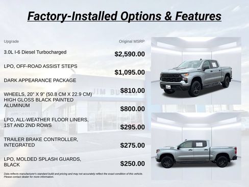 Used 2025 Chevrolet Silverado 1500 Custom Trail Boss w/ Dark Appearance Package AWD/4WD image 3