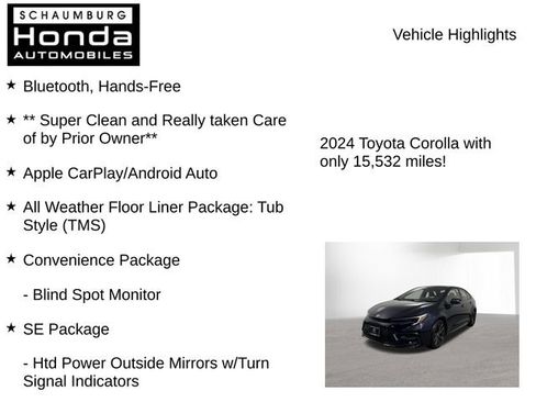 Used 2024 Toyota Corolla SE w/ SE Package AWD/4WD image 7