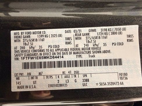 Used 2021 Ford F150 XLT w/ Equipment Group 302A High AWD/4WD image 56