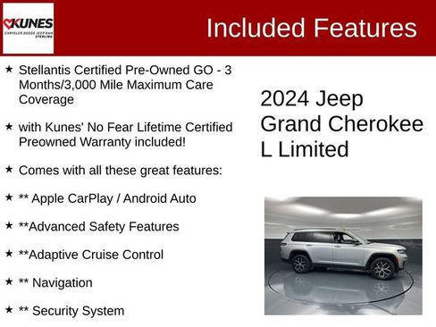 Certified 2024 Jeep Grand Cherokee L Limited w/ Luxury Tech Group II AWD/4WD image 2