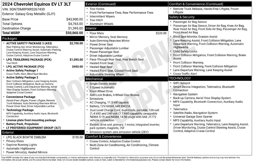 Certified 2024 Chevrolet Equinox EV LT w/ Active Safety Package 3 FWD image 12