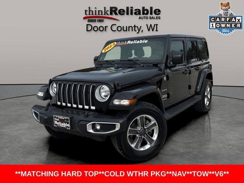 Used 2023 Jeep Wrangler Unlimited Sahara w/ Cold Weather Group AWD/4WD image 1