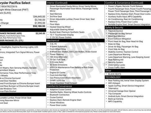 Used 2026 Chrysler Pacifica Select w/ S Appearance Package FWD image 39