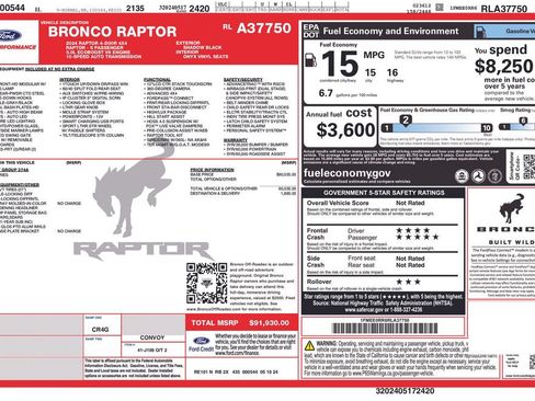Used 2024 Ford Bronco Raptor AWD/4WD image 46