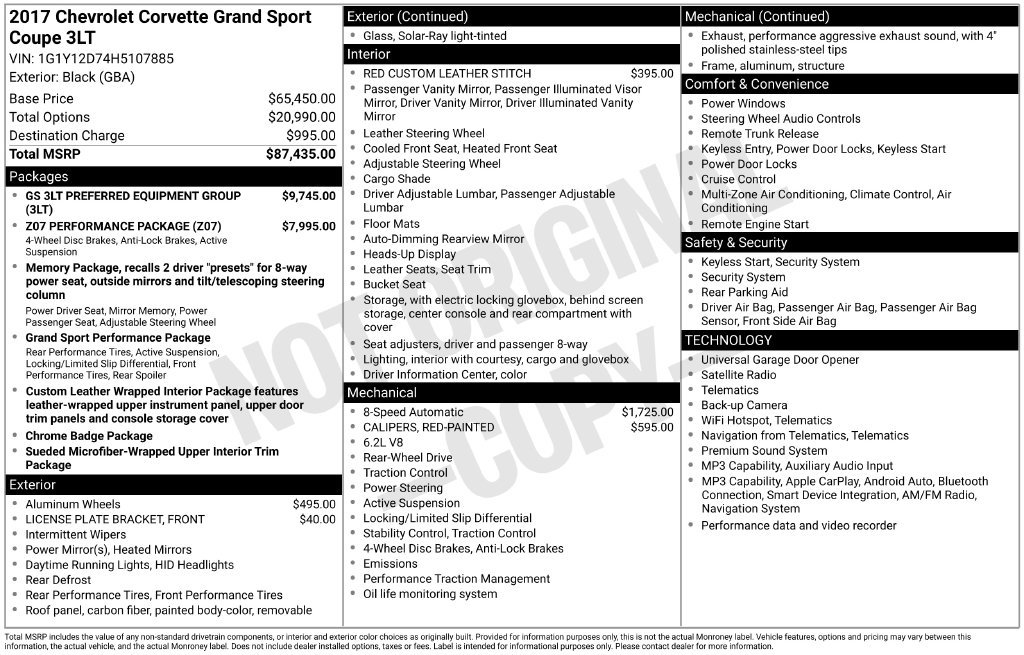 Used 2017 Chevrolet Corvette Grand Sport RWD image 14
