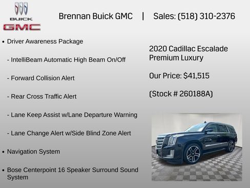 Used 2020 Cadillac Escalade Premium Luxury AWD/4WD image 12