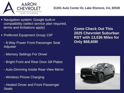 Used 2025 Chevrolet Suburban RST AWD/4WD image 5