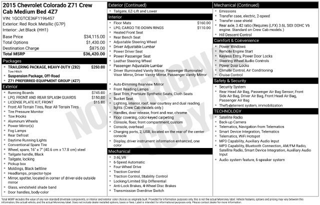 Used 2015 Chevrolet Colorado Z71 AWD/4WD image 7