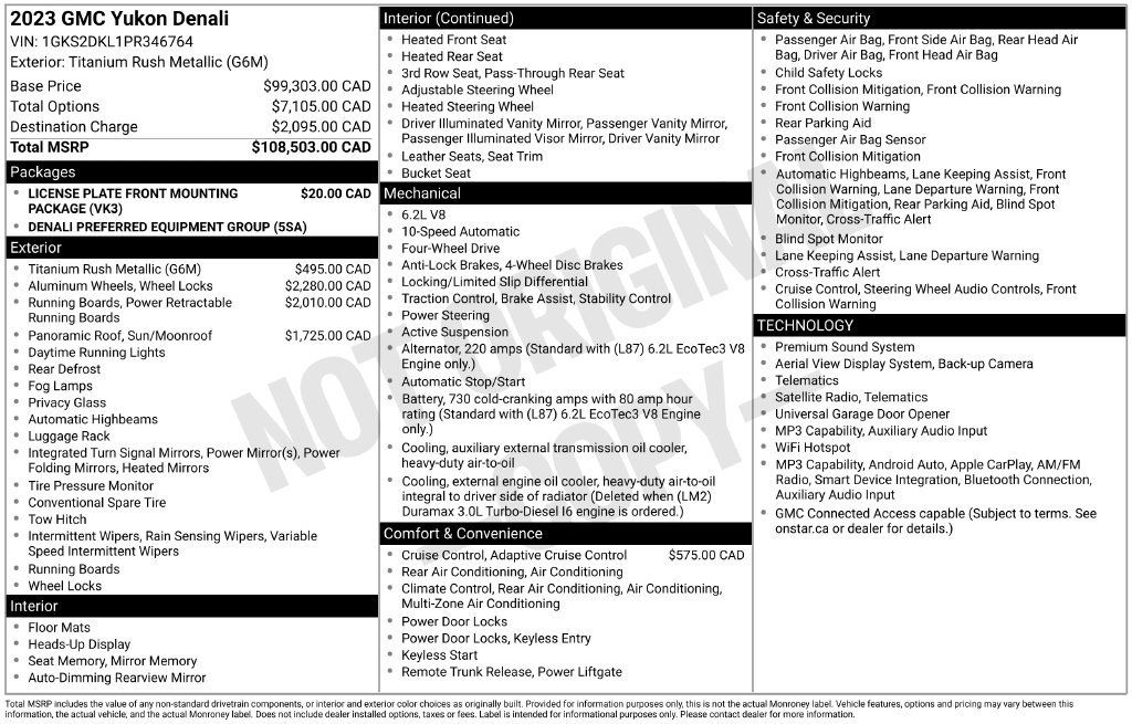 Used 2023 GMC Yukon Denali AWD/4WD image 34