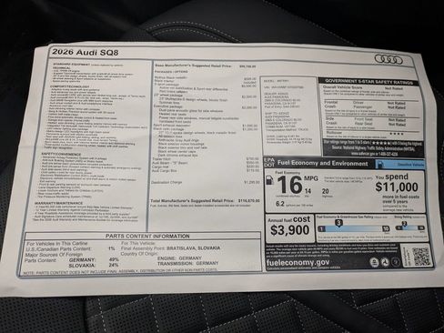 New 2026 Audi SQ8 Premium Plus AWD/4WD image 18