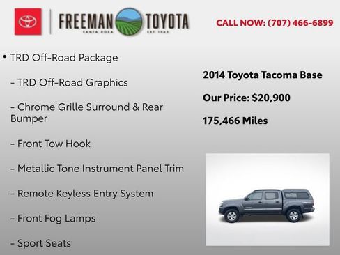 Used 2014 Toyota Tacoma 4x4 Double Cab w/ TRD Off-Road Package image 8