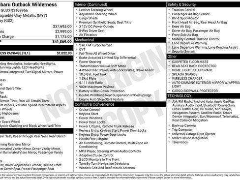Used 2022 Subaru Outback Wilderness w/ Wilderness Package image 21