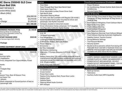 Used 2024 GMC Sierra 2500 SLE w/ SLE Convenience Package AWD/4WD image 1