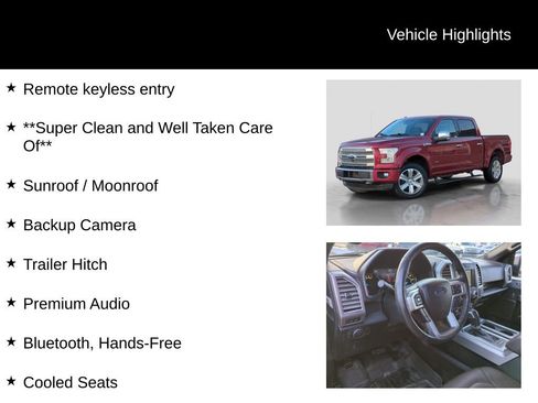 Used 2015 Ford F150 Platinum w/ Equipment Group 701A Luxury image 6