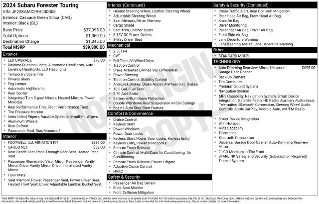 Used 2024 Subaru Forester Touring AWD/4WD image 38