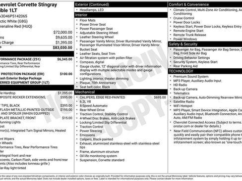 Used 2023 Chevrolet Corvette Stingray Convertible w/ Z51 Performance Package RWD image 14
