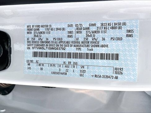 Used 2025 Ford F150 Lightning Lariat AWD/4WD image 5