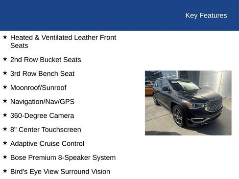 Used 2019 GMC Acadia Denali w/ Technology Package FWD image 38