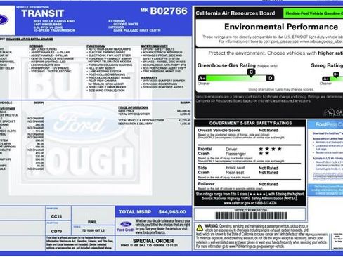 Used 2021 Ford Transit 150 Low Roof AWD image 31