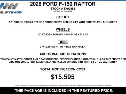 Used 2026 Ford F150 Raptor AWD/4WD image 2
