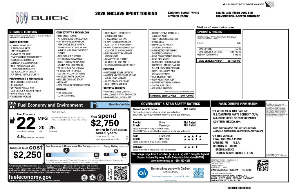 Used 2026 Buick Enclave Sport Touring FWD image 4