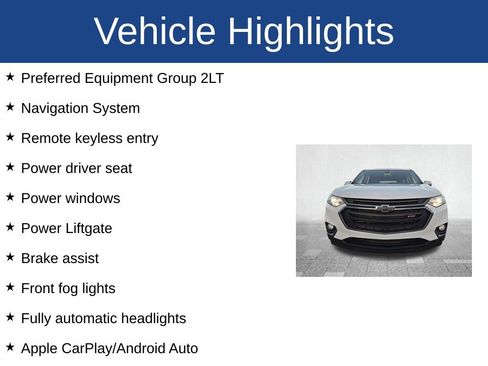 Used 2020 Chevrolet Traverse RS w/ LPO, Floor Liner Package image 3