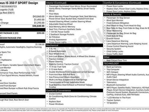 Used 2025 Lexus IS 350 F Sport w/ Accessory Package 2 RWD image 5