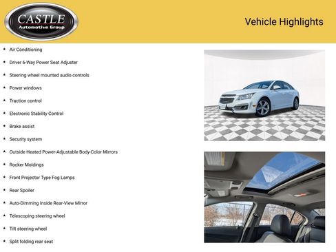 Used 2016 Chevrolet Cruze LT w/ Sun, Sound and Sport Package image 7