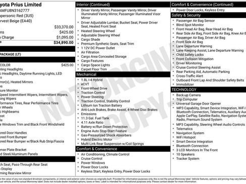 Used 2022 Toyota Prius Limited FWD image 31