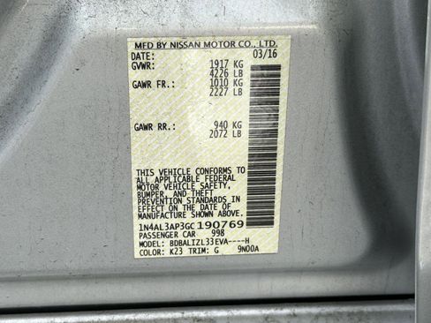 Used 2016 Nissan Altima 2.5 SV FWD image 15