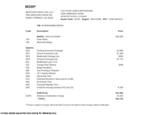 Used 2022 Mercedes-Benz GLA 250 image 2