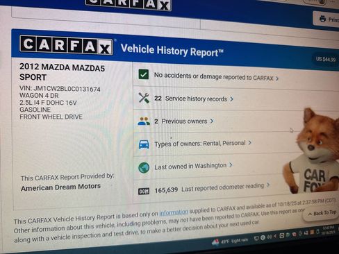 Used 2012 MAZDA MAZDA5 Sport image 12