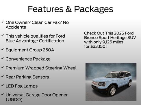 Used 2025 Ford Bronco Sport Heritage w/ Convenience Package AWD/4WD image 4