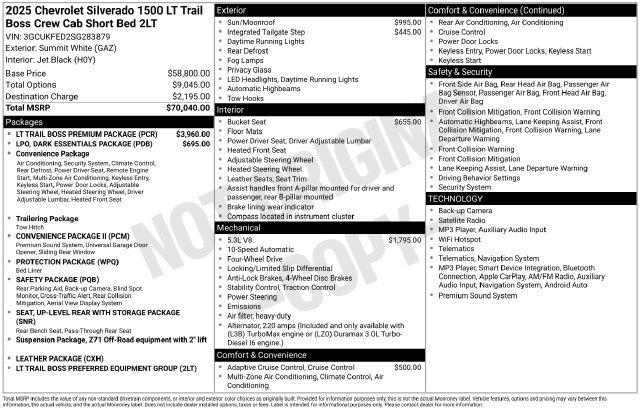Certified 2025 Chevrolet Silverado 1500 LT Trail Boss w/ LT Trail Boss Premium Package AWD/4WD image 37