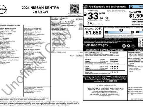 Used 2024 Nissan Sentra SR w/ SR Premium Package FWD image 9