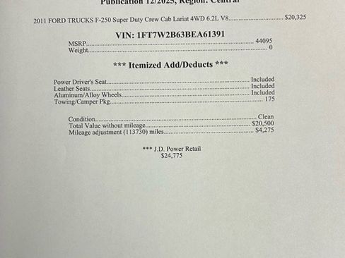 Used 2011 Ford F250 King Ranch w/ King Ranch w/Chrome Pkg image 23