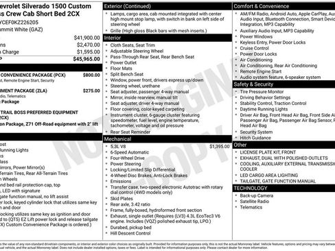 Used 2019 Chevrolet Silverado 1500 Custom Trail Boss w/ Custom Convenience Package image 30