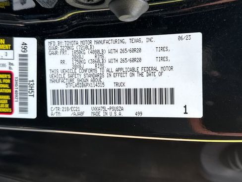 Used 2023 Toyota Tundra SR5 w/ TRD Sport Premium Package AWD/4WD image 21