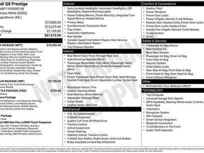 Used 2023 Audi Q8 Prestige w/ Prestige Package
