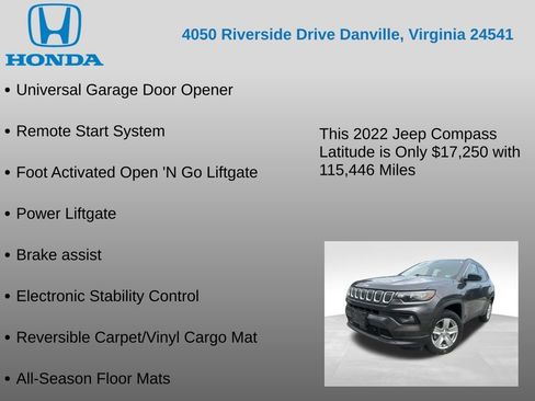 Used 2022 Jeep Compass Latitude w/ Convenience Group AWD/4WD image 23