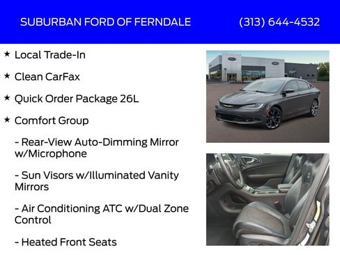 Used 2016 Chrysler 200 S w/ Comfort Group image 4