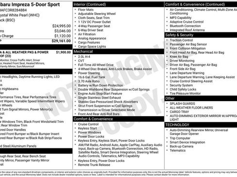 Certified 2024 Subaru Impreza 2.0i Sport AWD/4WD image 24