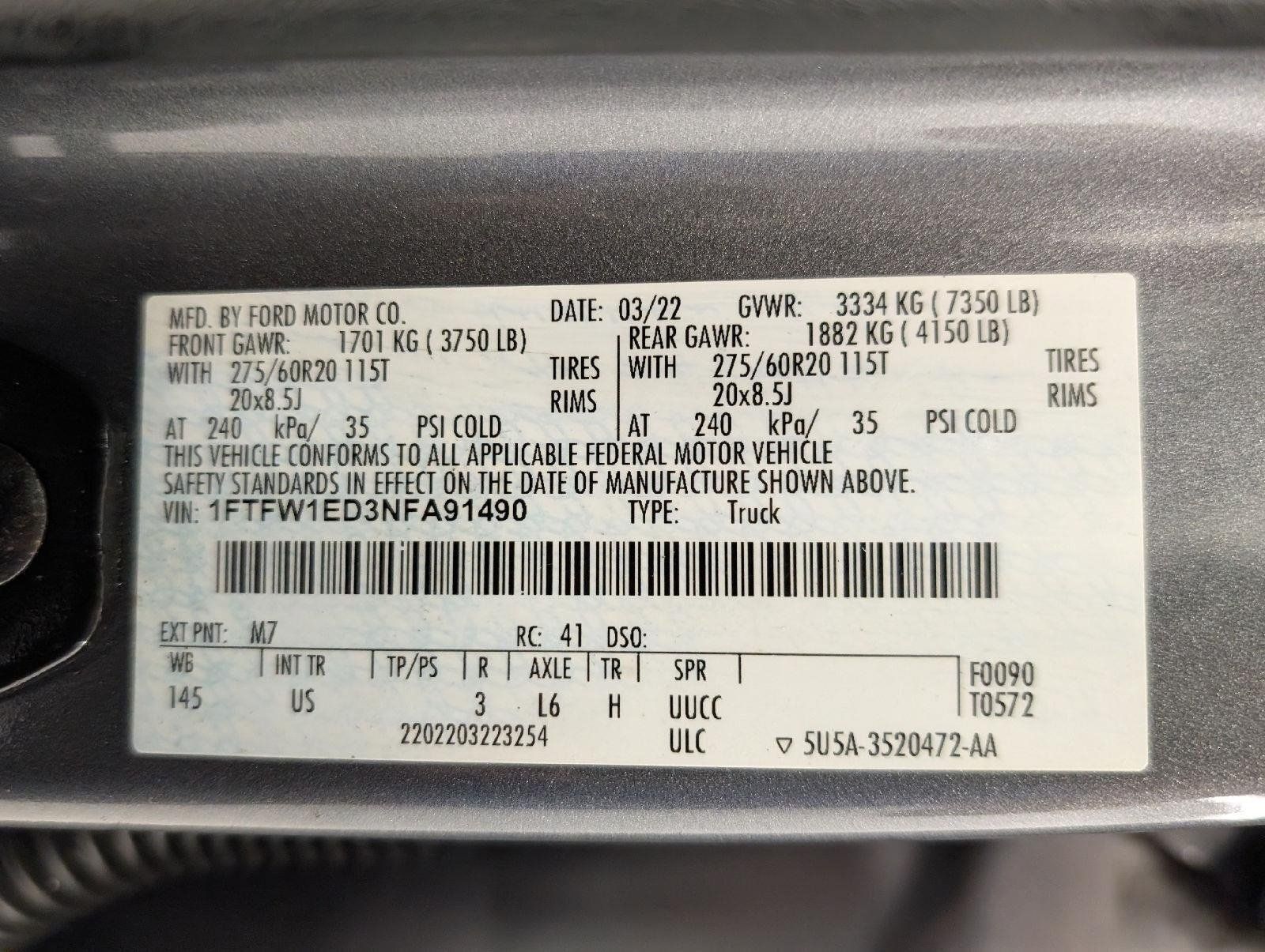 Used 2022 Ford F150 XLT w/ Equipment Group 302A High AWD/4WD image 27