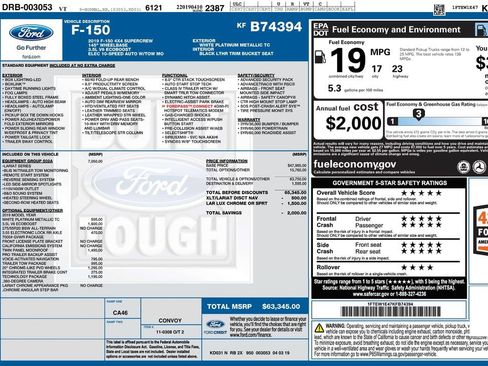 Used 2019 Ford F150 Lariat w/ Equipment Group 502A Luxury AWD/4WD image 3
