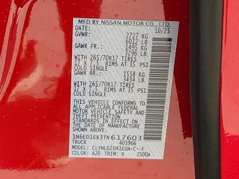 New 2026 Nissan Frontier PRO-4X w/ Pro-4x Convenience Package image 11