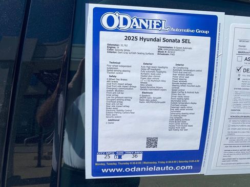 Used 2025 Hyundai Sonata SEL FWD image 10